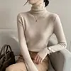 Nuevo Suéter de Punto de Cuello Alto Pulóver Otoño/Invierno 2026 para Mujer, Suéter Básico de Manga Larga Ajustado para Mujer, Comercio Exterior Transfronterizo