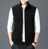 Primavera e Outono Novo Colete Masculino Moda Casual Zíper Gola Alta Sem Mangas Jaqueta Outerwear Colete Esportivo Dropshipping