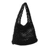 Bolso de Mano de Malla Hueca Estilo Coreano Bolso de Muñeca Tejido a Mano Bolso de Mano Versátil de Moda para Vacaciones en la Playa de Moda