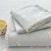 Lençol de algodão nuvem fresco e simples com renda para casa quarto de estudante dormitório cama conjunto de três peças lençol fronha