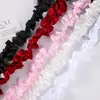 Falda de Ramo Tela Jacquard Falda de Pastel Forrada con Encaje Flor de Encaje Tela Plisada Onda Flor de Ramo Material de Embalaje para Flores