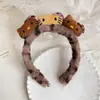 Banda para el Cabello para Mujer para Lavarse la Cara 2024 Nuevo Otoño e Invierno Lindo Diadema de Oso Banda para el Cabello Clips para el Cabello Accesorios para el Cabello Tocado de Felpa