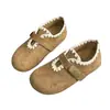Zapatos Birkenstock Retro Slip-On para Mujer Primavera 2026 Nuevo Estilo Mocasines Estilo Coreano Cordones Casual Punta Redonda Suela Suave
