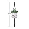 Bolsa de rede para vasos de flores de jardinagem transfronteiriça Bolsa de rede para plantas verdes tecidas à mão Cesta suspensa Vaso de flores pendurado Planta Algodão Corda de cânhamo Bolsa de rede
