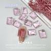 Nova arte do prego transparente fundo rosa luz série especial-em forma pontiaguda fundo diamante rock doces torto desgaste do coração unha DIY nude diamante decorações lote