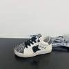 Moda infantil tendência estilo estrangeiro desenho animado estrela de cinco pontas cor sólida sapatos pequenos 2025 primavera lantejoulas sapatos simples para meninos e meninas