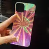 Fantasía Transfronteriza Hilo de Pluma Láser Arrugado Funda Trasera para Teléfono Móvil Tarjeta Trasera Manchado Gradiente Papel de Estaño Nuevo Adhesivo Apple 16Promax