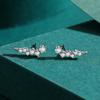 Aretes de Plata Esterlina 925 para Mujer Diseño Nicho Irregular Pequeños Aretes de Diamantes Rotos Populares en Internet Ins Europeos y Americanos Aretes Calientes Transfronterizos