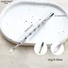 Empujador de Acero para Manicura, Pala Especial para Piel Muerta Herramienta para Uñas Empujador, Tenedor Profesional, Empujador de Acero, Empujador de Acero Bambú Biónico Herramienta de Eliminación de Uñas