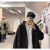 Sudadera con Capucha Casual para Hombre Primavera y Otoño Marca de Moda Holgada Color Sólido Chaqueta Cardigan Gris Versátil Deportiva Cremallera Top Casual