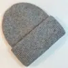 Gorro de Lana Tejido de Pelo de Conejo A Prueba de Frío Cálido para Mujer Otoño e Invierno Red Social Cara Pequeña Gorro Pequeño A Prueba de Viento Cálido Coreano de Color Sólido