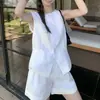 Conjunto de Dos Piezas Chaleco Sin Mangas de Lino Lickyse Verano Holgado Adelgazante Chaleco Pantalones de Pierna Ancha Traje Nuevo Estilo 2026