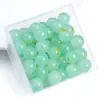 Cuentas Redondas de Vidrio Gelatina Doradas con Chispas 10mm Sueltas para Pulseras Collares Hechos a Mano y Accesorios Decorativos