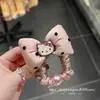 Lazo Rosa Lindo Goma para el Cabello Gato Kt Flor Dulce de Niña Cuerda para el Cabello Cola de Caballo Accesorio Elástico para el Cabello