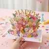 Nueva Tarjeta de Cumpleaños, Tarjeta de Felicitación de Cumpleaños Creativa 3D de Alta Gama, Papel de Carta, Sobre, Tarjeta Pequeña de Bendición al por Mayor
