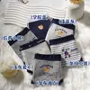 Roupa íntima feminina 100% algodão em estoque no estilo Academia Britânica com Design de Urso, 10A Antibacteriana, Calcinha Feminina com Entrepierna Estendida