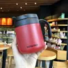 Taza térmica de acero inoxidable 304 creativa para hombres y mujeres, taza de té con asa, taza para beber de oficina, taza de café