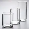 Venta al por mayor del fabricante Vaso de Vidrio de Borosilicato Alto Transparente Minimalista Espesado Vaso para Agua Añadir Logo Vaso para Bebidas Frías