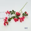 2 tallos pequeños de rosa, flores artificiales para decoración del hogar, arreglos de boda, arreglos florales, arte floral de tela de alta gama, flores falsas