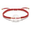 Recomendado por el diseñador: Pulsera Perfecta y Auspiciosa para Pareja con Hilo Rojo y Mensaje Sincero, Pulsera de Jade con Diseño Trenzado