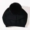 Otoño e Invierno Nuevo Gorro de Punto con Bola de Pelo Hecha a Mano Mezcla de Cachemira Cálido Gorro de Lana Estilo Bola de Pelo Desmontable Venta Directa de Fábrica