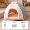 Ninho de Gato Transfronteiriço Outono e Inverno Novo Estilo Tenda Escovada Estilo Britânico Ninho de Gato Casa Quente de Inverno Ninho de Cachorro Suprimentos para Animais de Estimação