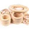 Anillo de madera color log anillo de madera anillos de madera accesorios Diy anillo para bolso de mano pulsera anillo colgante para cortina accesorios para juguetes transfronterizo