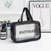Bolsa de Cosméticos Impermeable de PVC, Bolsa de Almacenamiento de Cosméticos de Gran Capacidad, Bolsa de Tocador Transparente Portátil Simple para Viajes Fábrica
