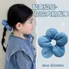Laço de Cabelo Feminino Fofo de Flor Grande Intestino Headband de Rabo de Cavalo Infantil 2025 Novo Acessórios de Cabelo de Tendão de Borracha de Bola de Alta Qualidade