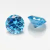 3.25--12mm Circonita Cúbica Azul Oscuro Redonda Piedras de Repuesto para DIY Zirconia Cúbica Sintética Wuzhou Zafiro