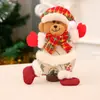 Decorações de Natal Papai Noel Boneco de Neve Rena Presente de Natal Pingente Pequeno Boneca de Pelúcia Pingente para Árvore de Natal Suprimentos