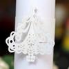 Anillo de Toalla Navideño de Comercio Exterior Hebilla para Servilletas Corte Láser Decoración de Árbol de Navidad para Restaurante Occidental Suministros Encaje de Papel