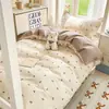 Juego de Ropa de Cama de Algodón Puro para Estudiantes Universitarios de Tres Piezas, 100% Algodón Modelo Nuevo 2026 Ropa de Cama Individual para Dormitorio, Sábana Ajustable, Funda de Edredón para Dormitorio