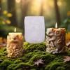 Molde para Velas Aromáticas con Forma de Erizo y Flores, Adorno 3D de Animal en Relieve