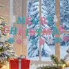 Comercio exterior transfronterizo estilo ins decoración de guirnalda de pancarta temática de fiesta de Navidad azul de invierno personalización de ambiente