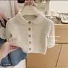 Conjunto Feminino 2026 Novo Outono Estilo Coreano Suéter Cardigã Top e Calça Jeans Flare Conjunto de Duas Peças Roupas Infantis Estilo Coreano