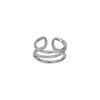 Anillos de Línea Multicapa para Mujer, Diseño de Nicho, Modernos y Únicos, Estilo Ins, Joyería de Anillo Abierto Ajustable