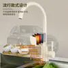 Grifo de Cocina Frío y Caliente Color Blanco Crema Grifo para Fregadero de Lavabo de Verduras para el Hogar Acero Inoxidable 304 Grifo Giratorio 360 grados