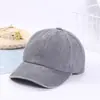 Gorra de béisbol lavada con efecto desgastado estilo coreano Creativa Gorra con visera curva y panel ligero Gorra de sol para niños Gorra de color liso