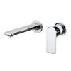 Grifo Oculto para Baño Kaiping Grifo Empotrado Grifo de Pared Grifo Doble Agujero Dividido Estilo Americano Redondo para Casas de Huéspedes