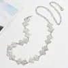 Cinturón Retro Étnico de Moda de Alta Gama Europeo y Americano, Patrón Geométrico de Rombo, Accesorio Ajustable para la Cintura del Vestido, Cadena de Cintura para Mujer