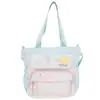 Mochila Transparente Estilo Japonés de Alto Valor Estético, Fresca y Dulce, para Estudiantes de Secundaria, Mochila Ligera de Gran Capacidad, Bolsa Ita