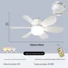 2024 transfronteiriço novo pequeno ventilador lâmpada E27 parafuso ventilador de teto lâmpada lâmina do ventilador destacável quarto sala de estar lâmpada do teto