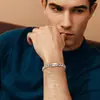 Amazon Comércio Exterior Pai e Filho Cartão Pulseira de Aço Inoxidável Moda Personalidade Estilo Hip-Hop Joia de Mão Presente Masculino