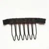 Cubierta para cabeza de peluca tenedor de acero accesorios para pelucas peine de 7 dientes peine de 6 dientes clip de peine de acero hierro malla para peluca peine para el cabello