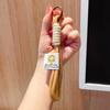 Llavero con cordón trenzado de colores a juego para teléfono móvil, antipérdida, colgante para muñeca, funda para teléfono móvil, llavero, aro, joyería colgante