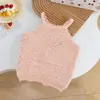 Chaleco de Punto Dulce y Elegante para Niñas de Verano con Tirantes Versátil Ropa para Bebés Primer Cumpleaños Chaleco Exterior para Niños