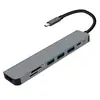 Estación de acoplamiento tres en uno tipo C a HDMI Adaptador para TV proyector Concentrador Estación de acoplamiento