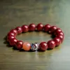04 Pulsera de Cinnabar Estilo Ciervo Blanco al por Mayor Arena Imperial Piedra Solar Arena de Cristal de Loto Pulsera de Loto Suministro en Vivo