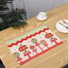 Nuevos suministros transfronterizos para decoración navideña del hogar, mantel individual navideño para restaurante, hotel, tapete aislante térmico de Papá Noel para decoración